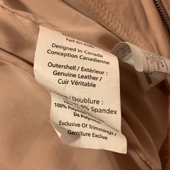 Danier Blush Pink Leather Jacket 2XS XXS - Picture 11 of 13